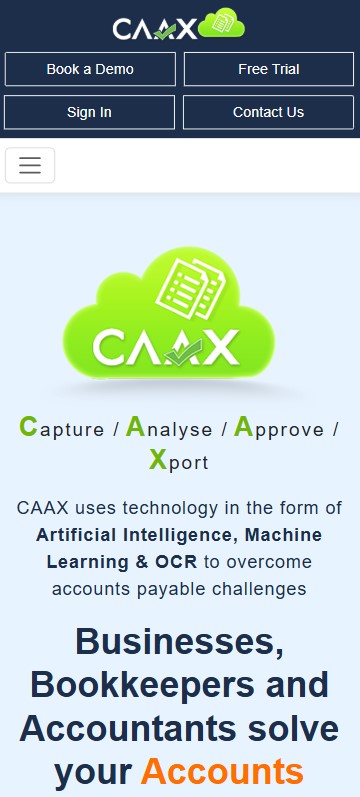 CAAX mobile screen